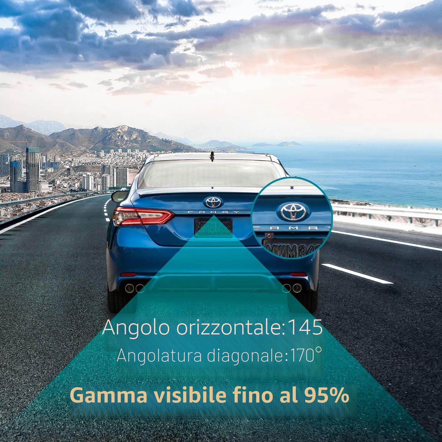 Telecamera di retromarcia integrata nella maniglia del tronco telecamera posteriore di backup per BMW X1 F48/3er F30/5er F10/1er 2018-2019