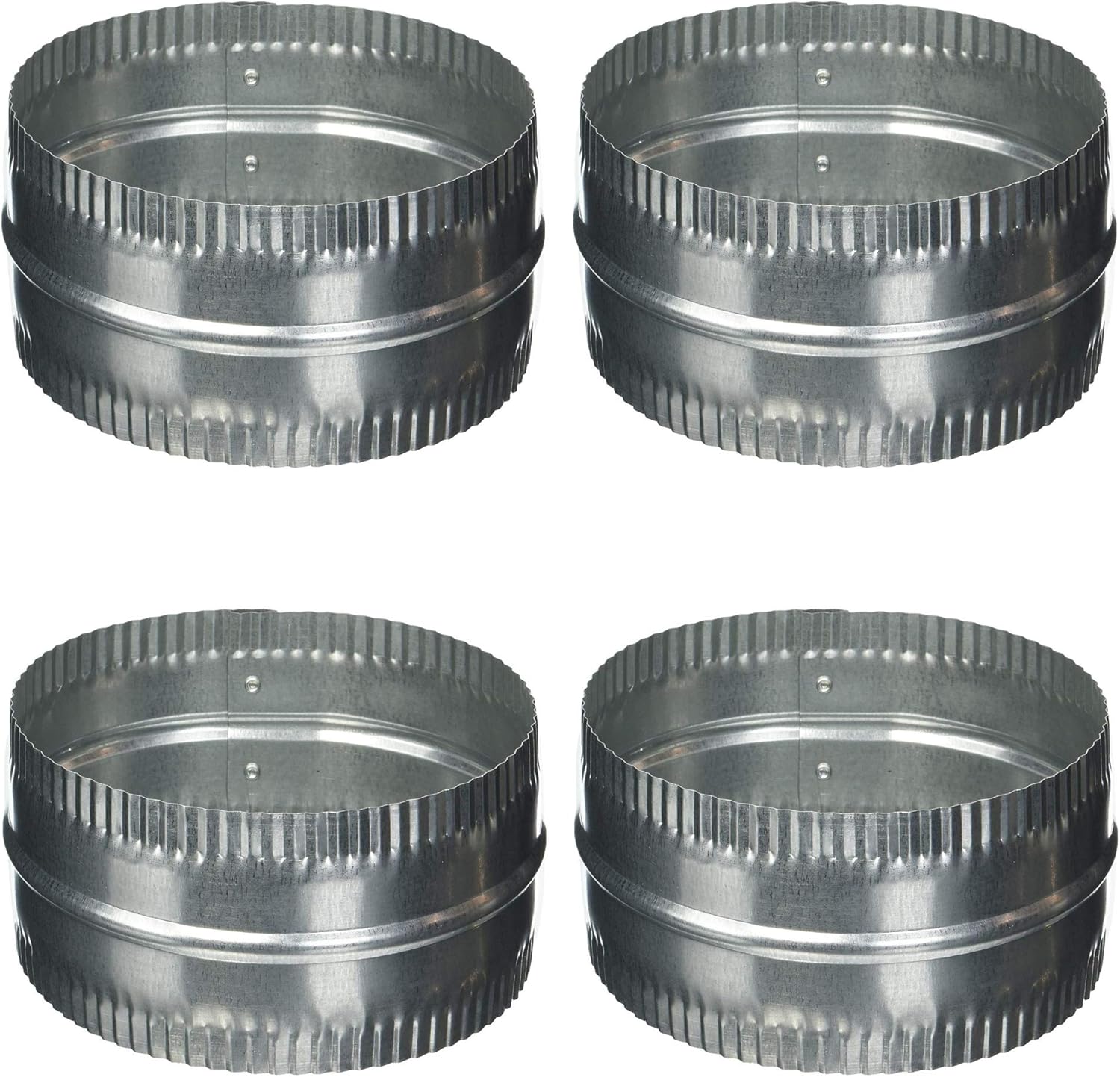 Lambro #246 6" Aluminum Duct Connector, 4 Pack