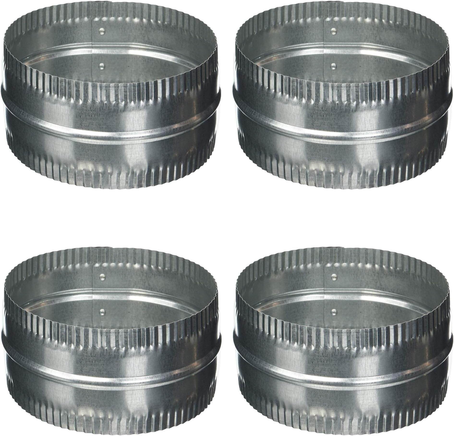 #246 6" Aluminum Duct Connector, 4 Pack