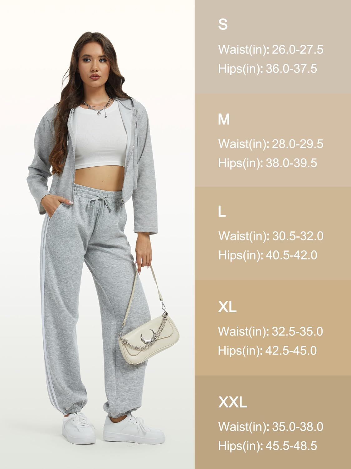 Track Pants Women's Sweatpants Side Stripes High Rise Drawstring Baggy Lounge Cinch Bottoms Active Joggers Fall - Image 4