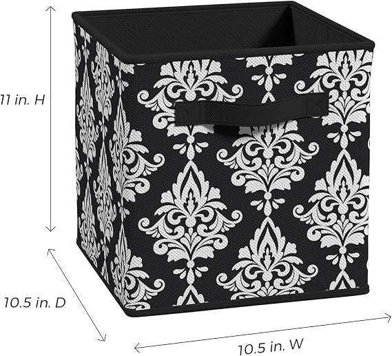 ClosetMaid 3255 Cubeicals Fabric Drawer, Black Damask