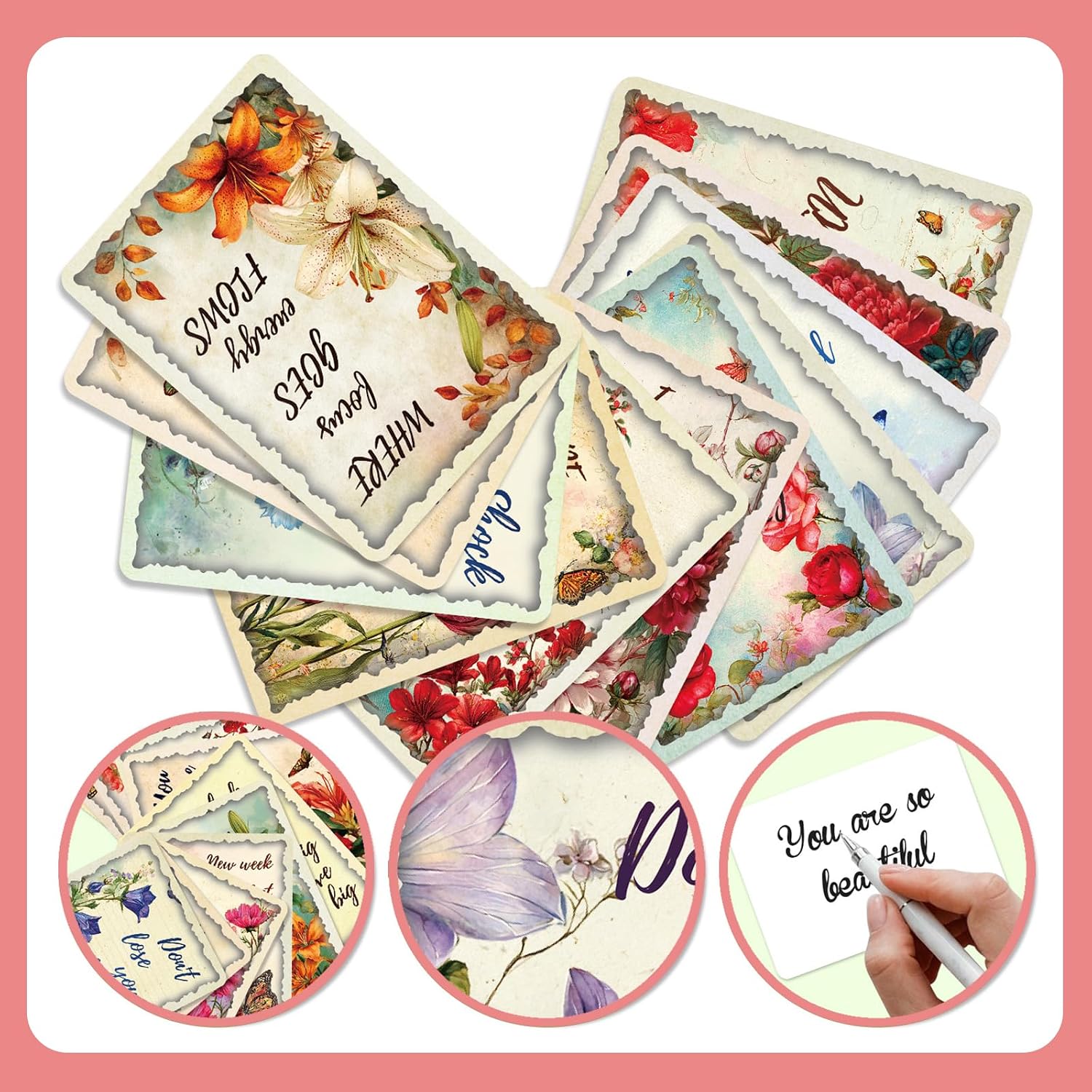 Small Inspirational Cards 2.5x3.5 Encouragement Quote 50 Pcs image 4