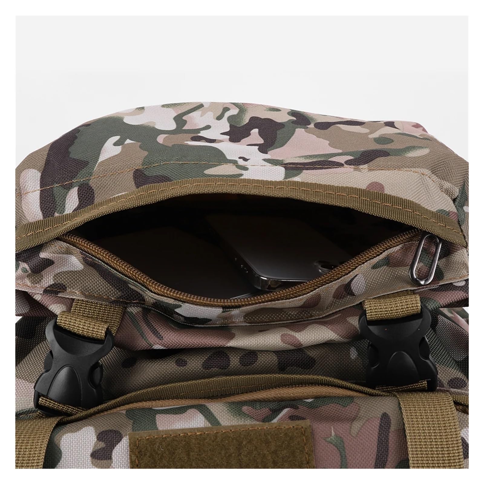 Reiserucksack 80L Bergsteigen Rucksack 600D Oxford Tuch Trekking Rucksack Mehrere Taschen Bergsteigen Rucksack Reise Zubehör(Green)