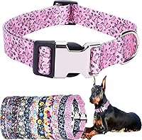 Vista 30 de Lindo collar para perros XS, pequeños, medianos y grandes, collar de nailon suave para mascotas, estampado 3D, con patrones multicolores, collares