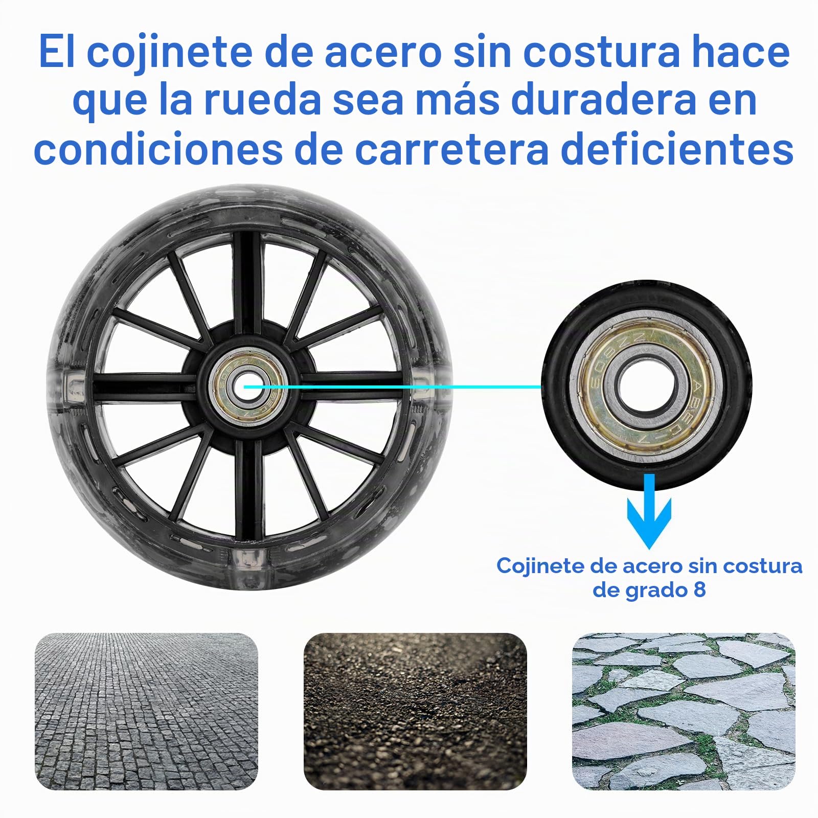 Par de ruedas de entrenamiento para bicicleta, resistentes y traseras con kit de montaje de estabilizadores para bicicletas de 16, 18, 20 y 22 pulgadas para niños y niñas (Negro)