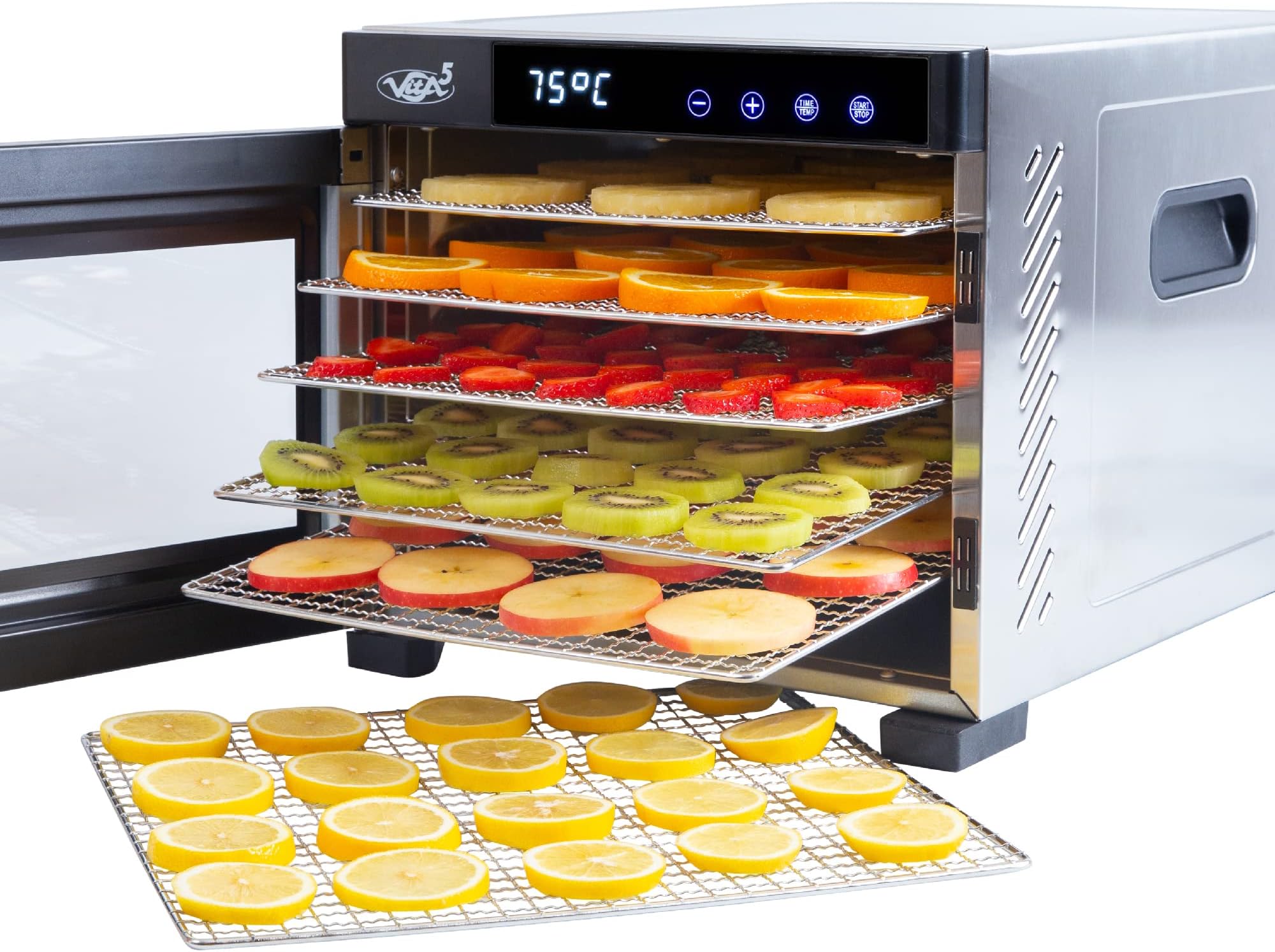 Déshydrateur Alimentaire Aigostar 240W - 5 Plateaux Sans BPA Pour Fruits, Légumes, Viandes Et Herbes