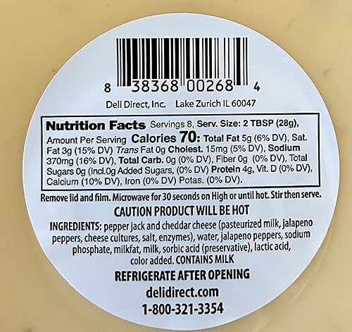 Miniatura 7 de Deli Direct Wisconsin Cheddar Jalapeno y queso Gouda ahumado surtido surtido de muestras  3 salsas de queso Wisconsin para galletas pretzels y