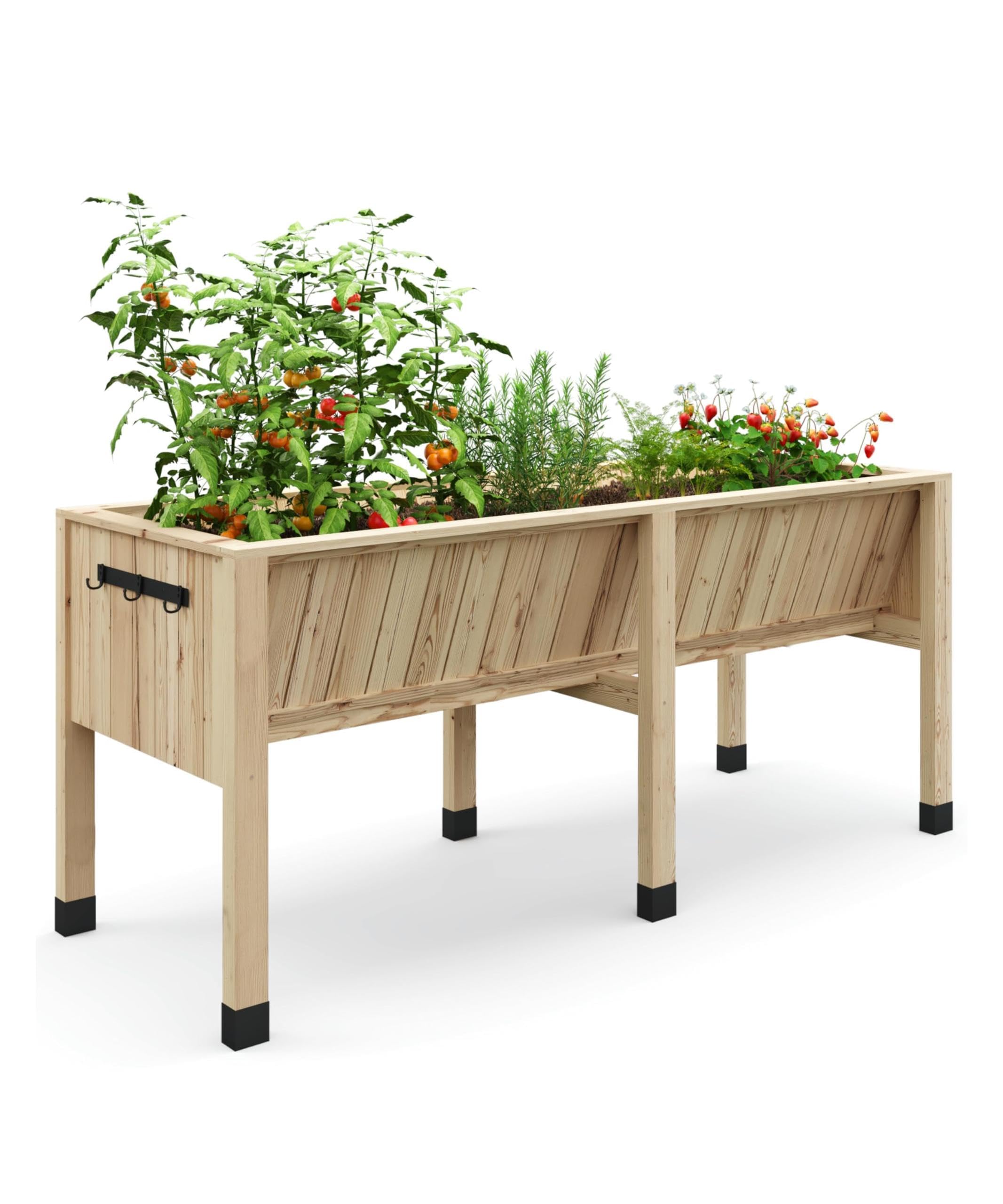 Garvee Elevated Wooden Raised Garden Bed Planter