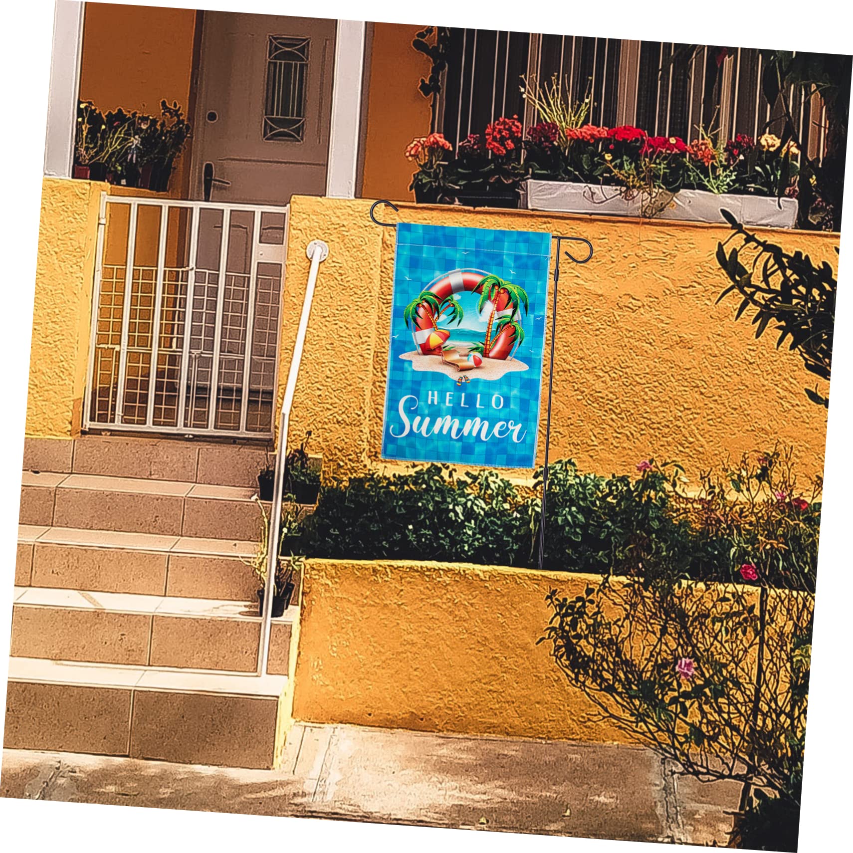 Yardwe 5St Sommerdeko Fahnen terassendeko outdoordeko Gartenflagge Outdoor-Dekoration dekorative Flagge Zeichen im Freien Poolflaggenverzierung Stranddekorationsflagge Polyestertuch