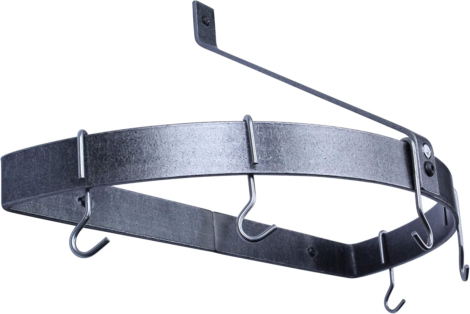 Enclume Premier Wall Half Circle Pot Rack, Hammered Steel