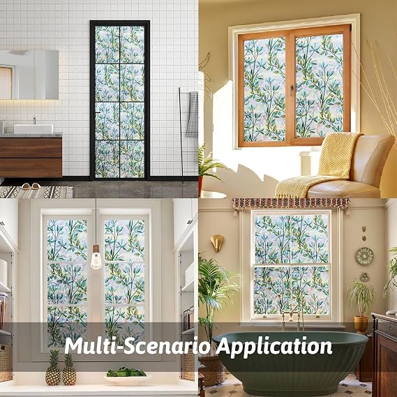 KROMAPOLIS window film privacy stained glass patterned privacy film for glass windows rainbow window film Decorative window tint film home window vinyl Anti UV - 44.5 * 200cm