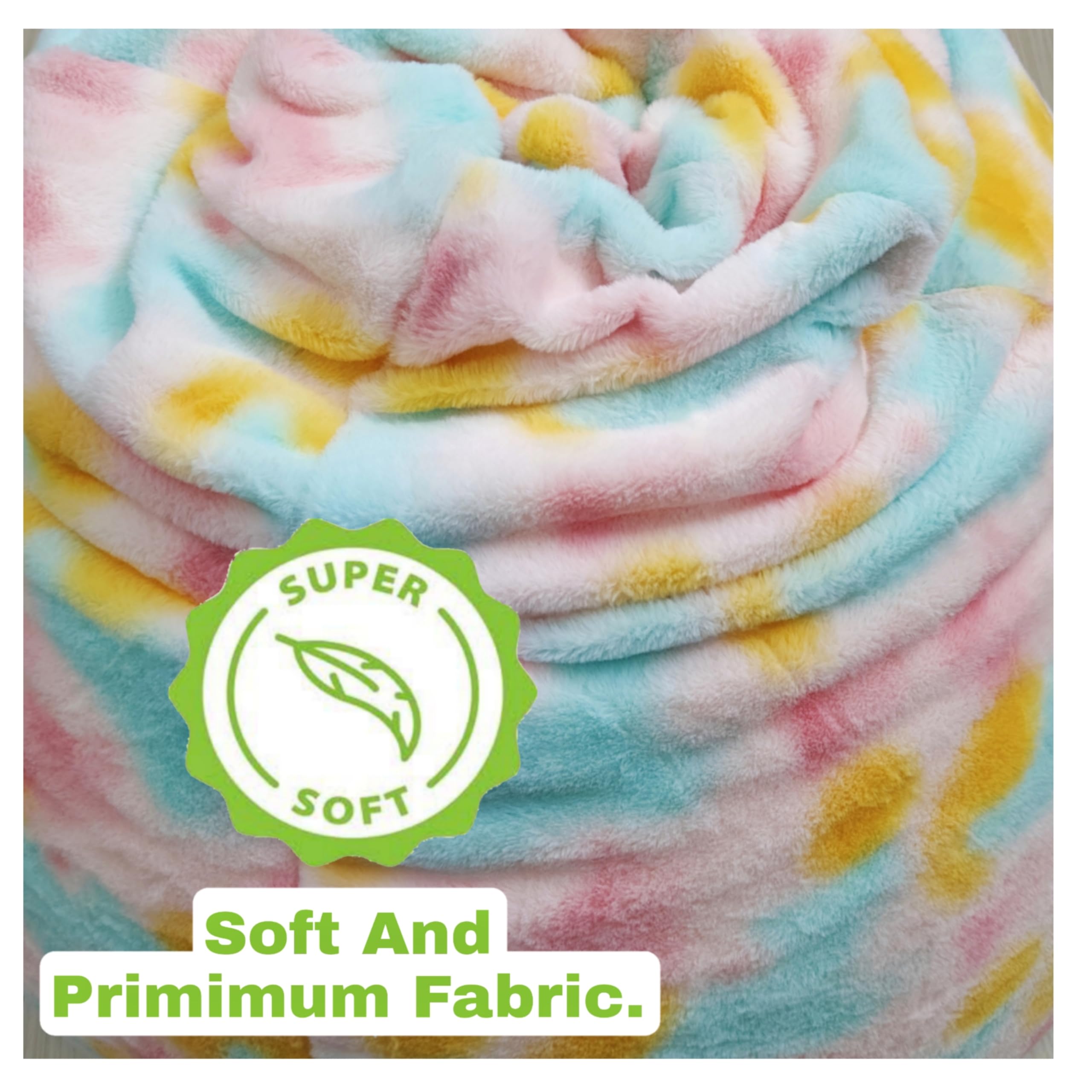 Bhailu Art New Premium Tie Dye Rainbow Furry Bean Bag Chair for Kids and Adults. Luxurious Fur Bean Bag XXXL (Multicolour) (Rainbow Bean Bag Cover (Without Beans)) 4