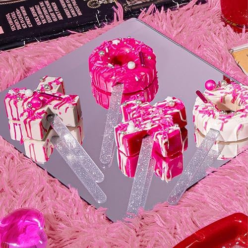 Miniatura 3 de Fancy Sprinkles Serena XO - Molde para tartas incluye 8 varillas acrílicas transparentes, para hornear y decorar postres, apto para horno