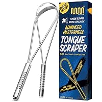 Vista 9 de MasterMedi - Raspador de lengua con agarre no sintético, limpiador de lengua de acero inoxidable de grado quirúrgico, kit profesional para eliminar