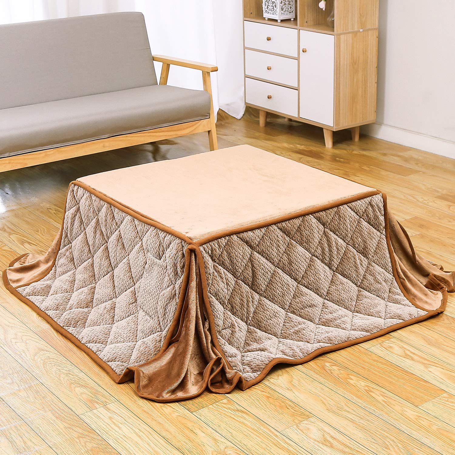 JEMAジェマ 省スペース こたつ布団 こたつ掛け布団 掛け布団単品 ふわふわ感触フランネル生地 ケーブル レッド 約180x220cm 長方形 洗える Amazon｜JEMAジェマ 省スペース こたつ布団 こたつ掛け布団 掛け布団