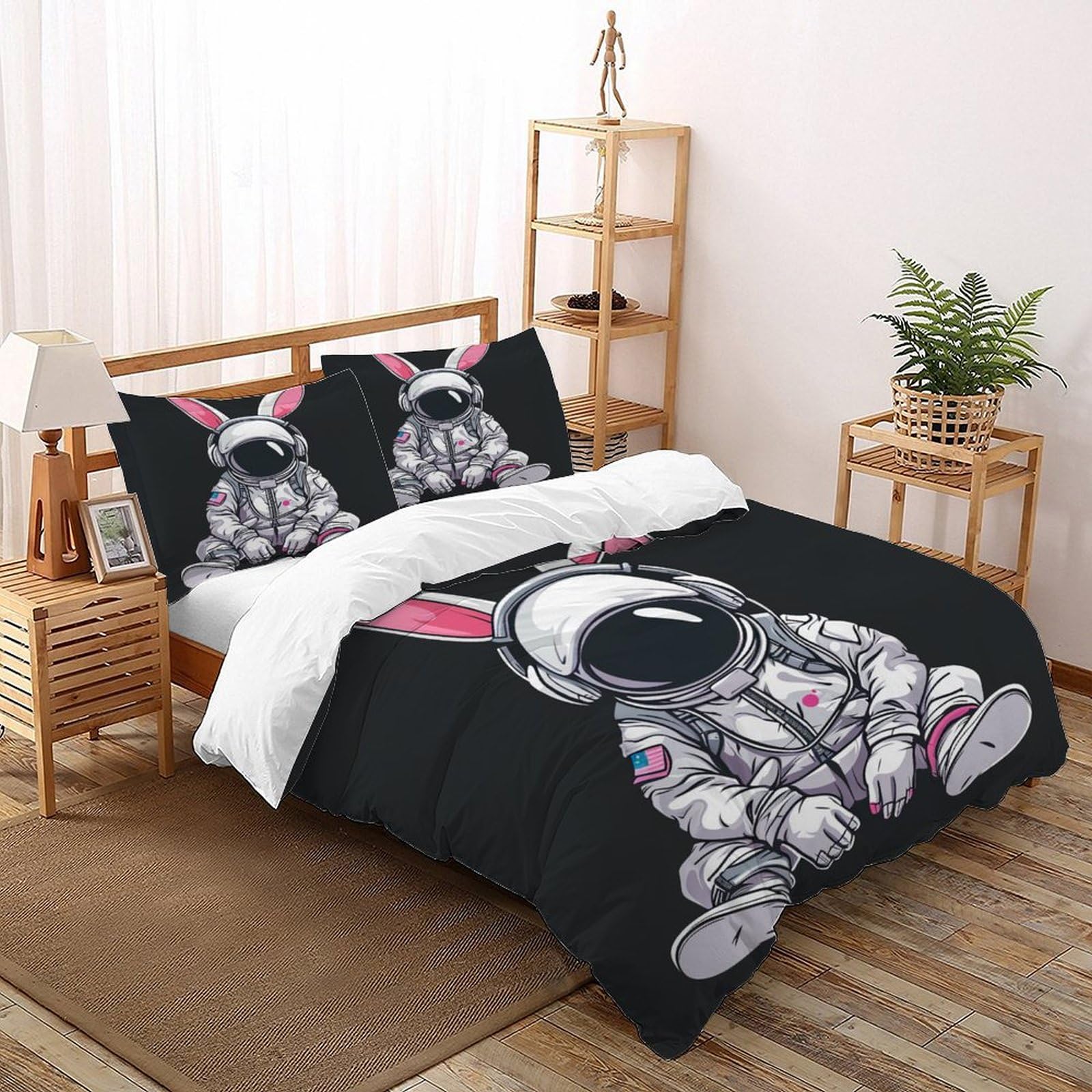 Housse de couette animals 3D Mystery Bunny pour des nuits apaisantes et douillettes