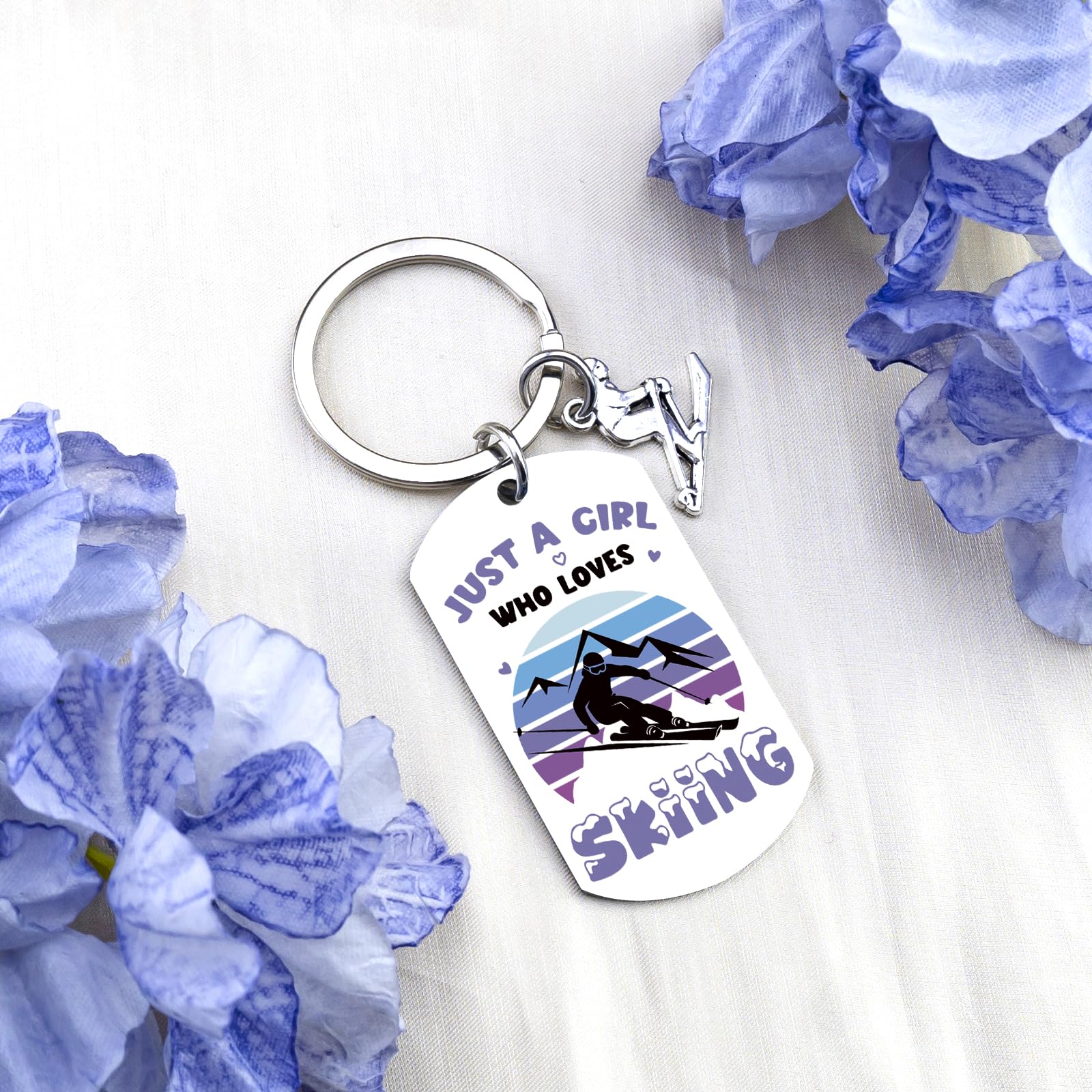 Ski Gifts for Women Snowboarding Gifts Keychains Ski Accessories for Women Daughter Sister Friend Girl Skier Lover Birthday Christmas Stocking Stuffers for Skiers Cute Sking Stuff Keyring