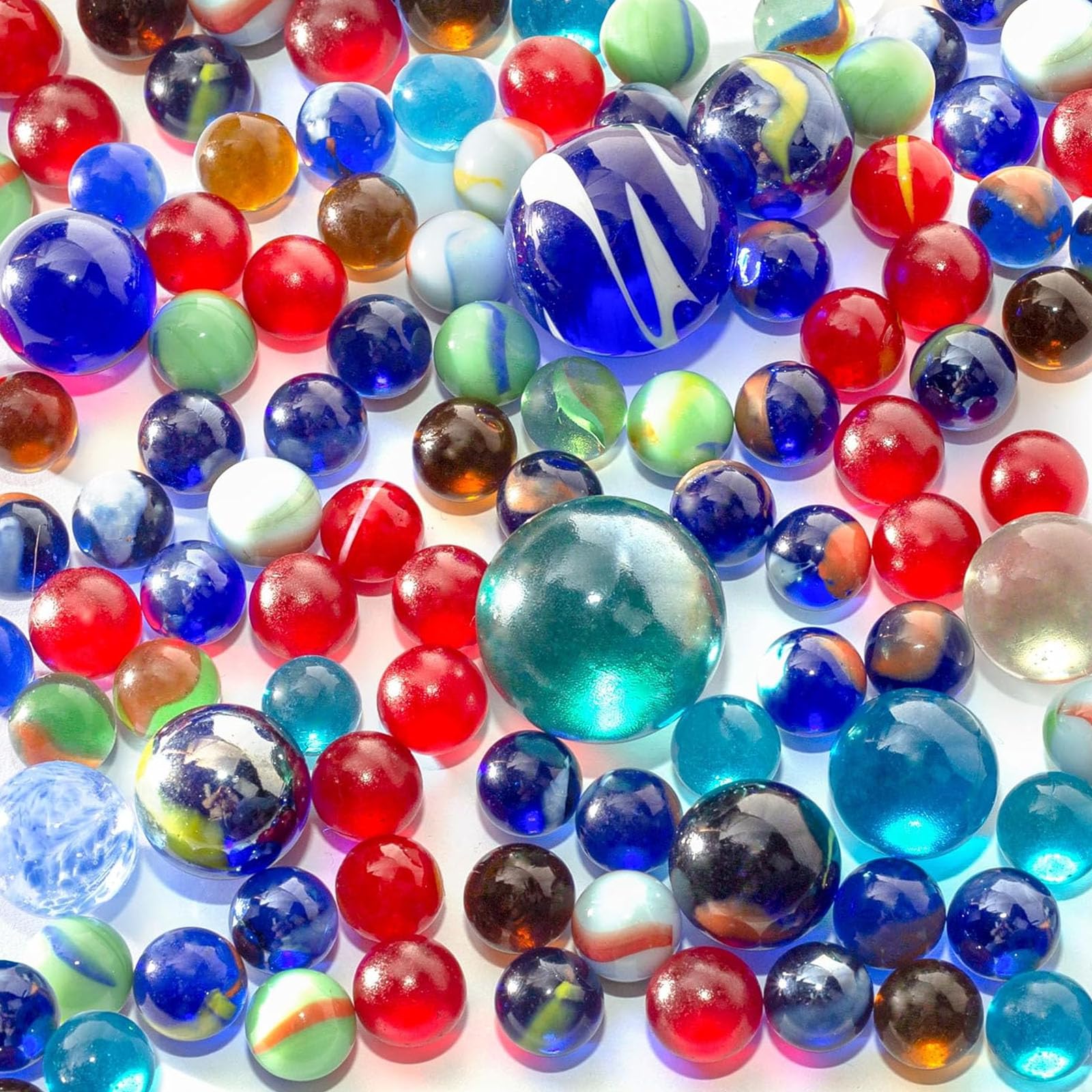 Pack De 85 Canicas De Cristal En Lata De Hojalata – Colores Brillantes Y Variados – Ideales Para Juegos Y Decoración – Regalo Para Niños Y Coleccionistas