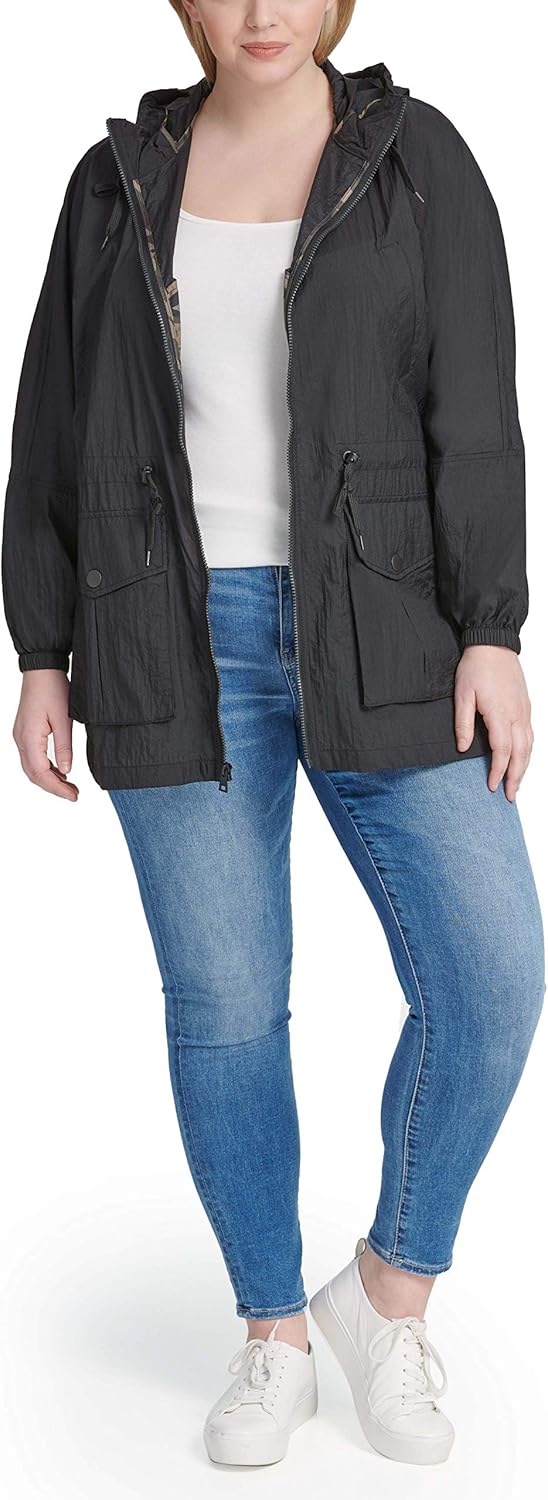 Levi's Women's Lightweight Hooded Cinch Waist Windbreaker (Standard & Plus Size) - Image 4