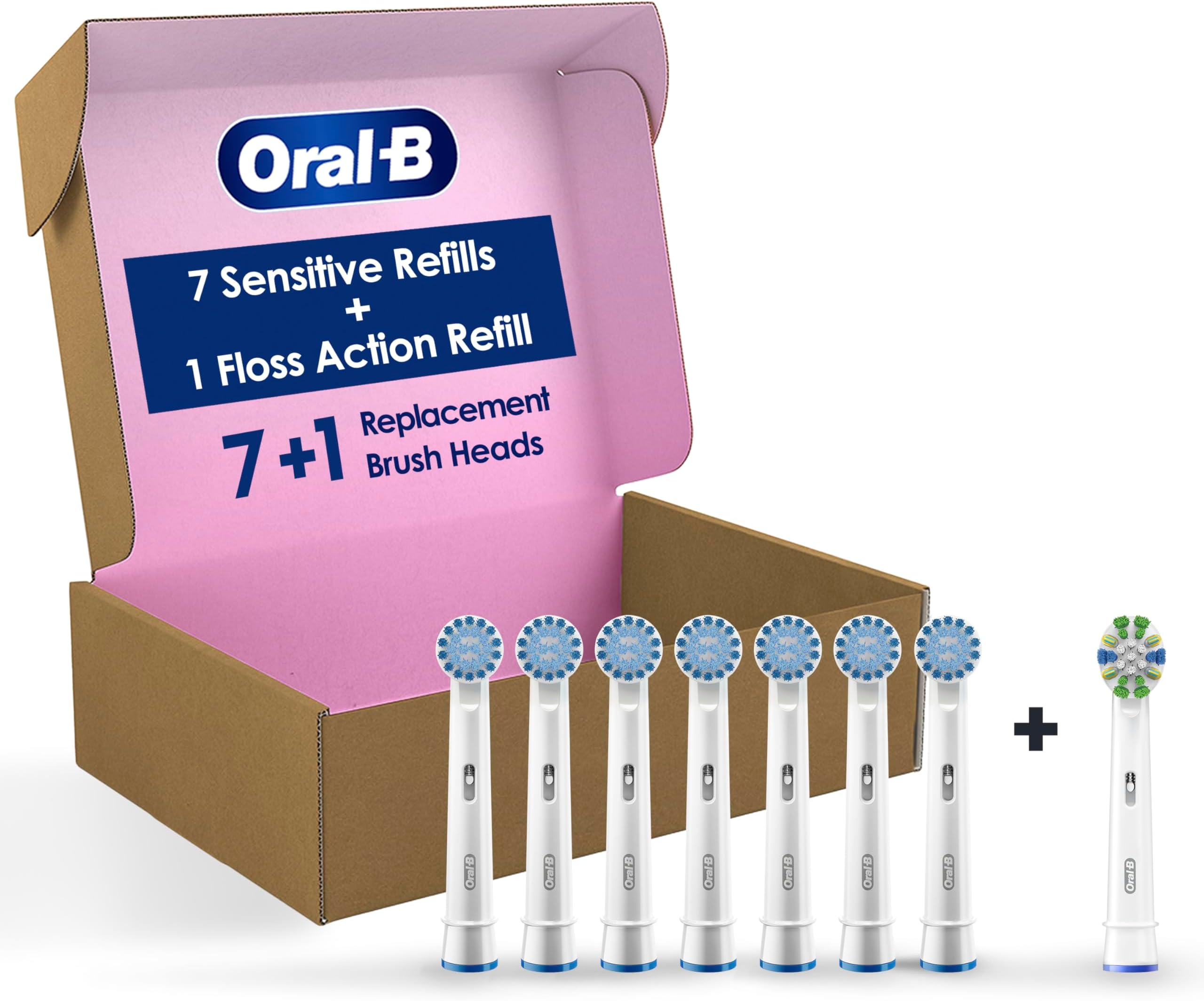 Oral-B Sensitive Gum Care Electric Toothbrush Replacement Brush Heads, 8 Count