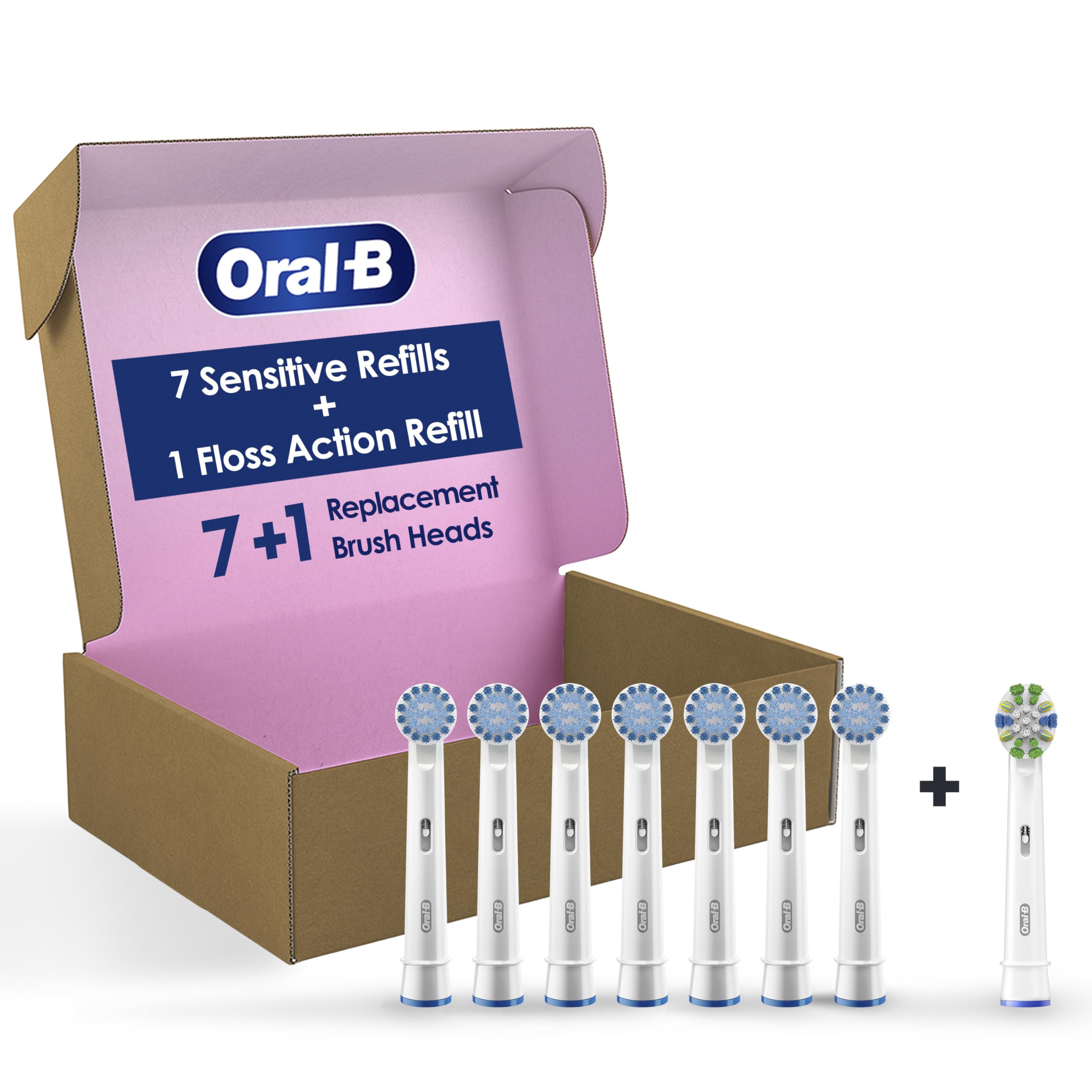 Oral-BSensitive Gum Care Electric Toothbrush Replacement Brush Heads, 8 Count