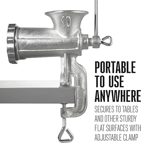 Miniatura 7 de Weston molino de carne, #10, Plateado