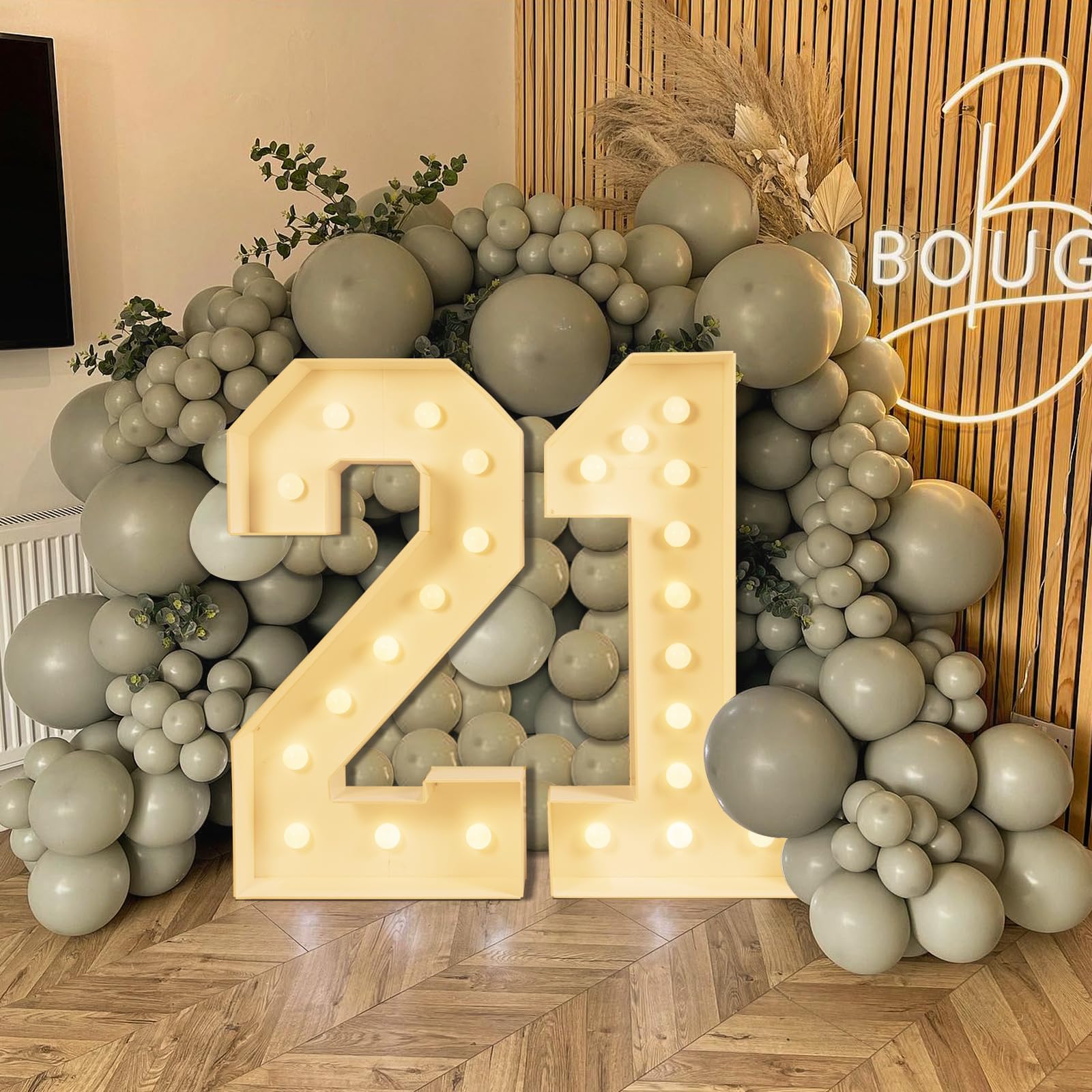 大量デコレーション Amazon.co.jp: Foxrush モザイク数字 誕生日デコレーションキット (21