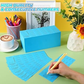 Amazon.com : Kosiz 1000 Sheet 25 Bid Raffle Tickets Chinese