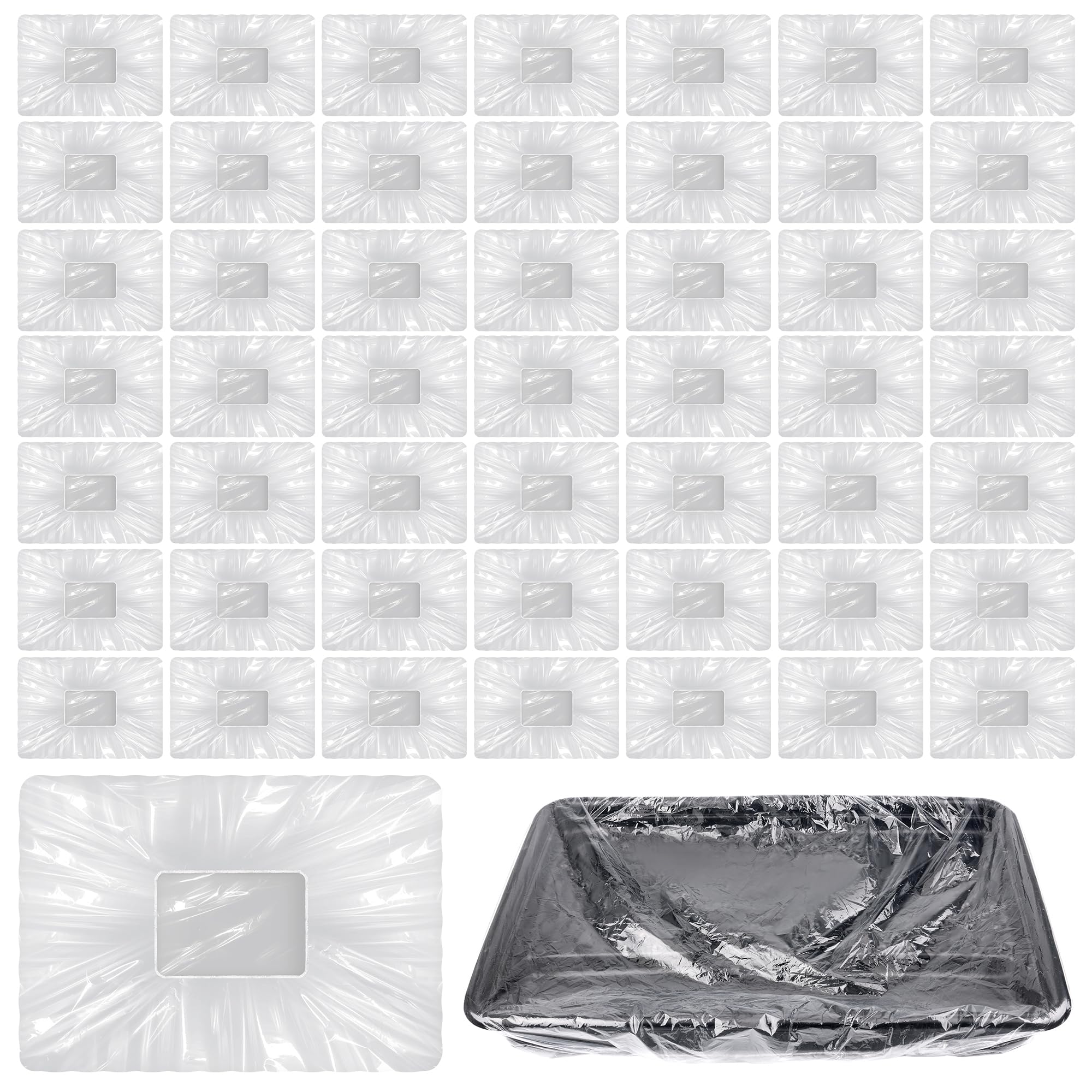 50-Pack 18-Inch Disposable Paint Tray Liners, COITEK Plastic Paint Pan Covers for Roller Trays, DIY Home Wall & Ceiling Painting Projects