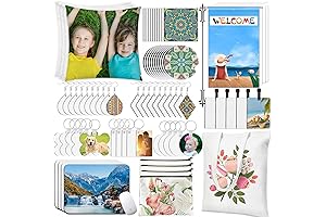 NEOACT Sublimation Blanks Bundle - 132-Piece DIY Crafts Kit for Adults