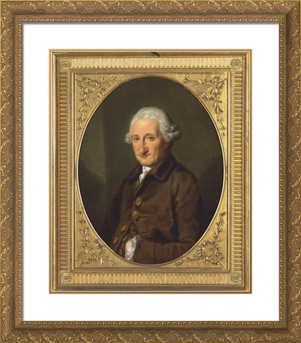 ArtDirect Kauffman, Angelica 20x23 Gold Ornate Framed Art Print with Double Matting Titled: A Man Called Sir Robert Hervey