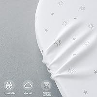 Vista 3 de Sábanas ajustadas para Pack and Play - Compatibles con Pamo Babe, Baby Trend, Graco, ADOVEL, Dream On Me y otros, cubierta de colchón para corralito