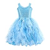 Tutu Dress for Girls Sparkly Sequin Tulle Princess Birthday Party Dress for Toddler Girls Prom Sneaker Ball Gown