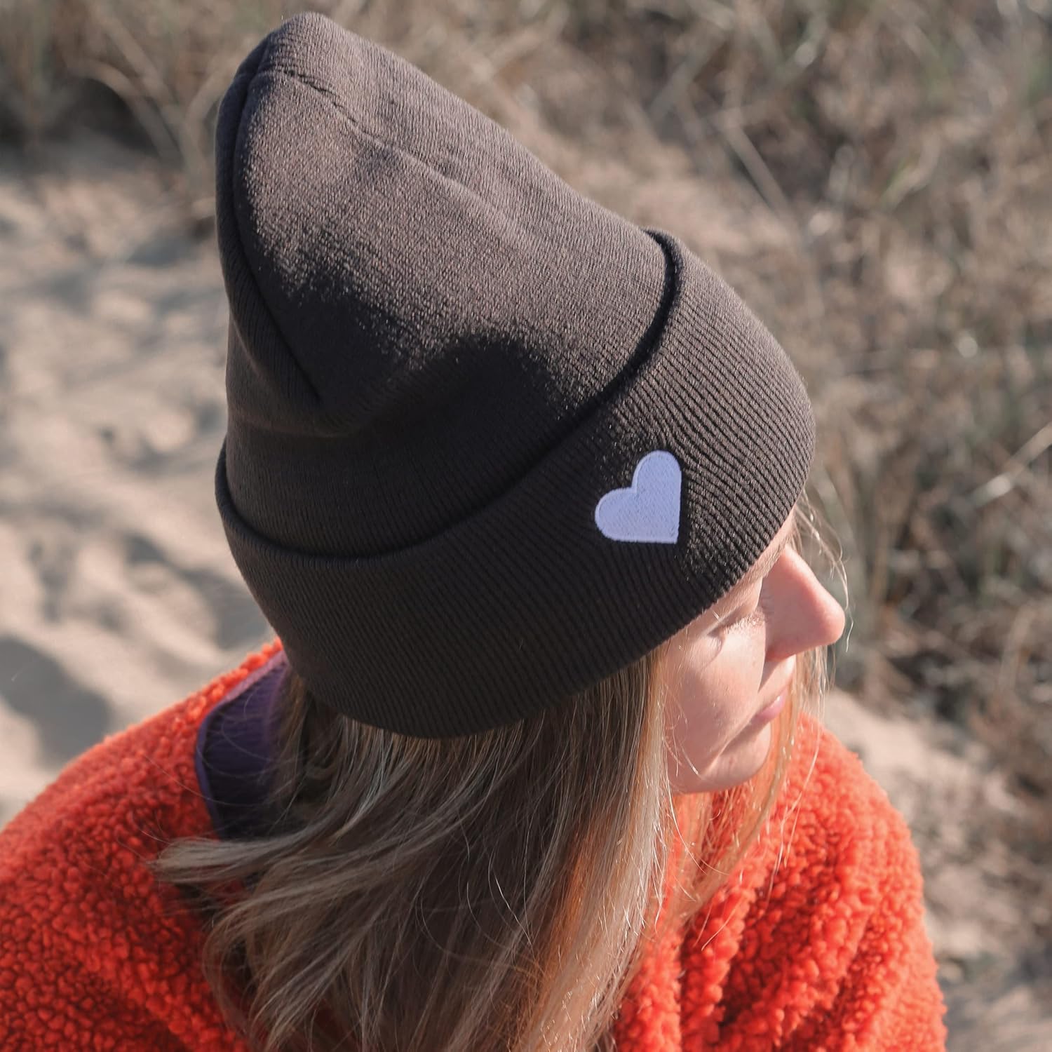 ATTICUS Poetry Cuffed Beanie for Women, Lightweight Acrylic Beanie for Year Round Wear - with Patch or Embroidered- One Size