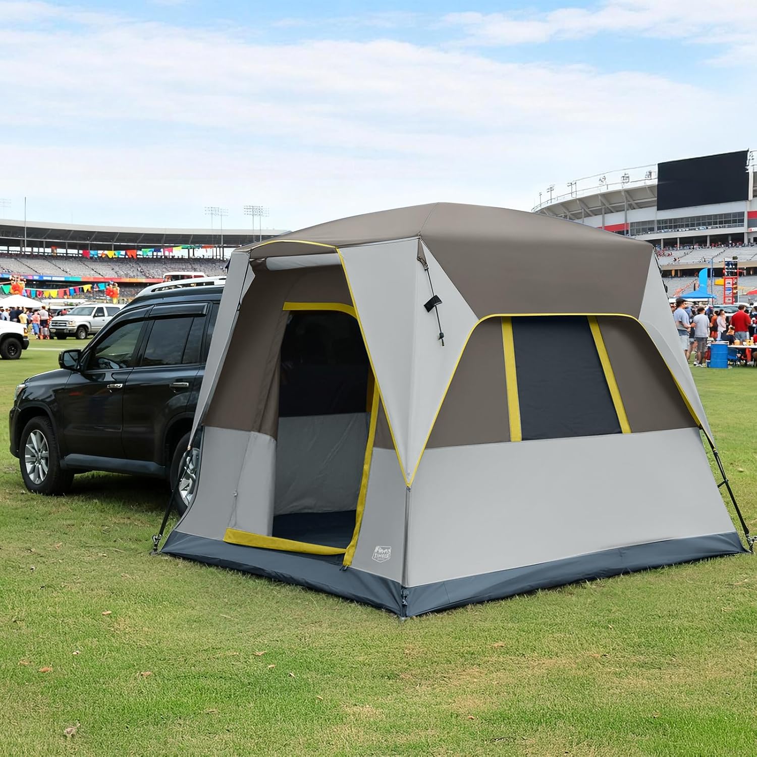 TIMBER RIDGE 5 Person SUV Tent Weather Resistant Portable for Car SUV Van Camping