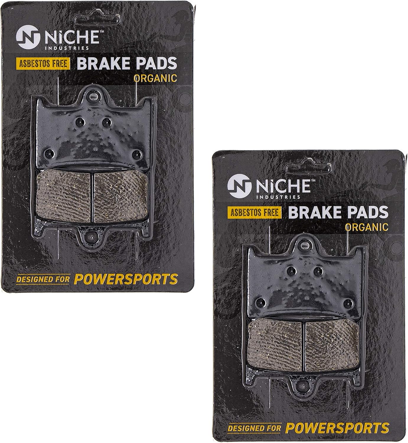 NICHE Brake Pad Set for Yamaha YZF R6S R1 FZ1 FZ6 YZF600R Raider YZF1000R Front Organic 4 Pack