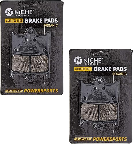 Miniatura 3 de NICHE Juego de pastillas de freno para Yamaha FZ6 FZ6R 5VN-25805-00-00 5VX-25806-00-00 Delanteras traseras orgánicas