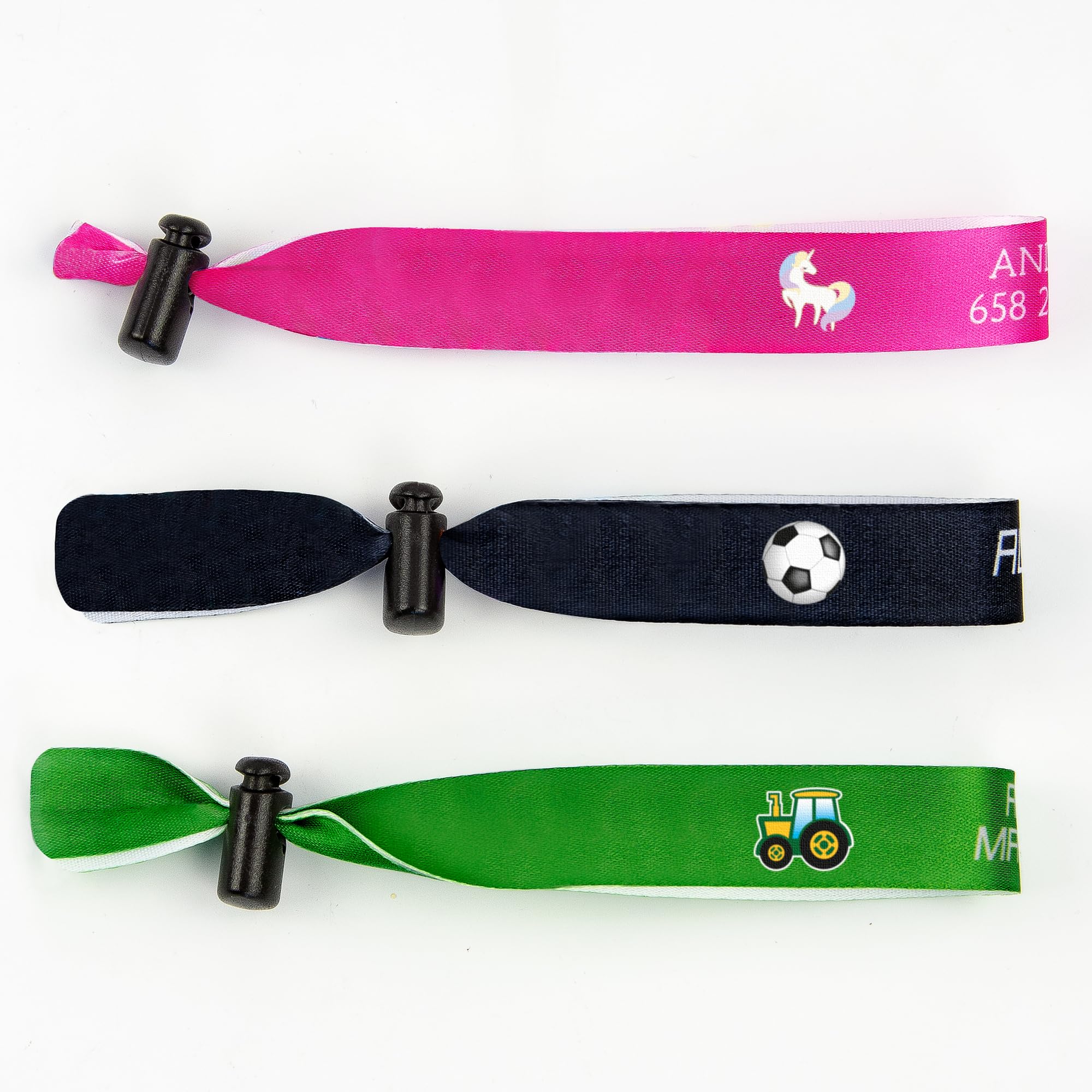 9 pulseras identificativas personalizadas no permanentes para niños. Antipérdida y reutilizables SOS - Stikets
