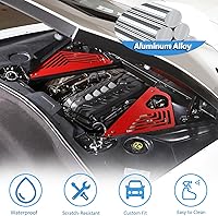 Vista 4 de Sekhyna Cubierta de panel de bahía del motor compatible con Chevrolet Corvette C8 Stingray 2020-2025, aleación de aluminio 2 piezas
