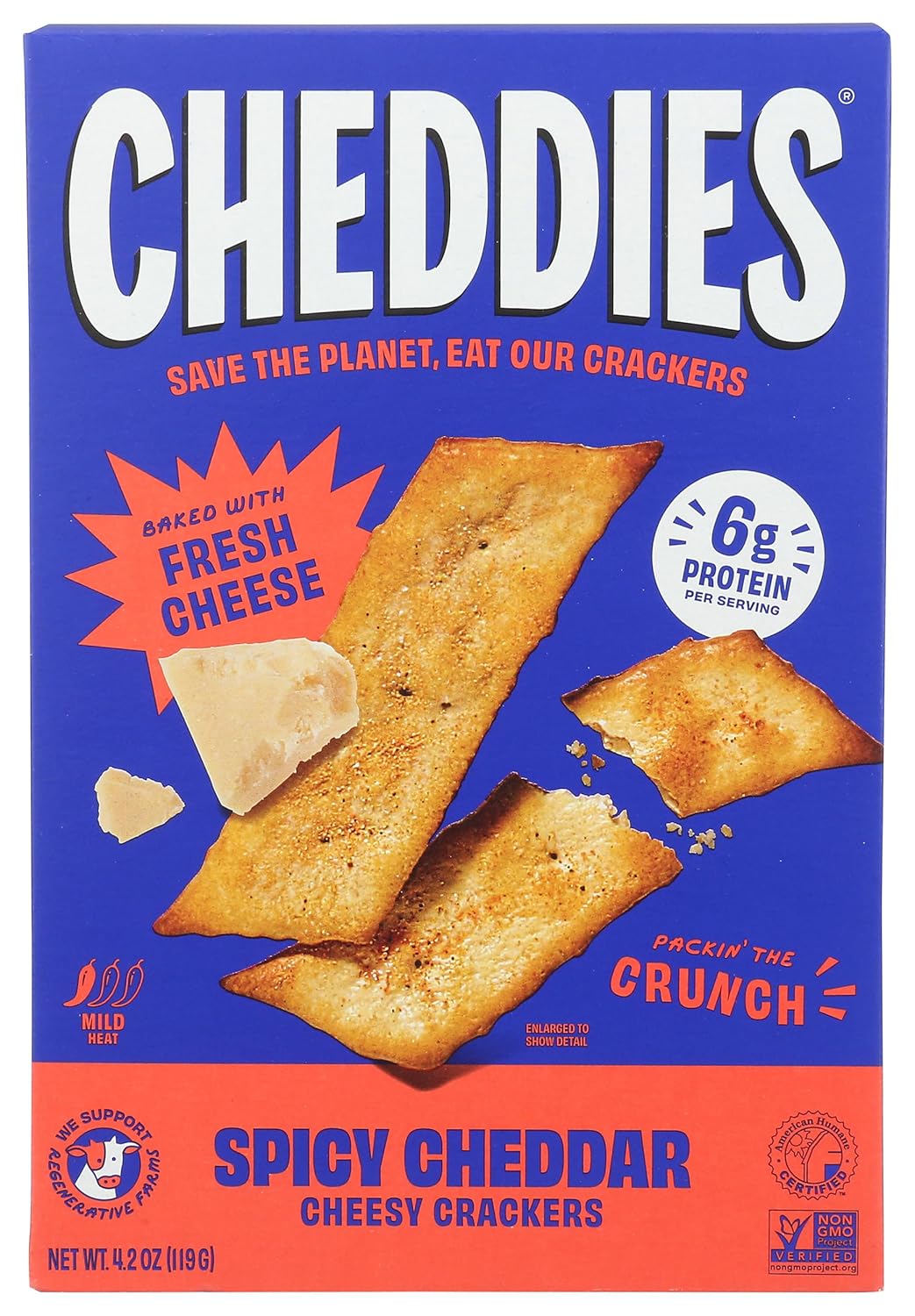 Galletas Cheddies Sabor Queso Cheddar Picante 4.2 Onzas