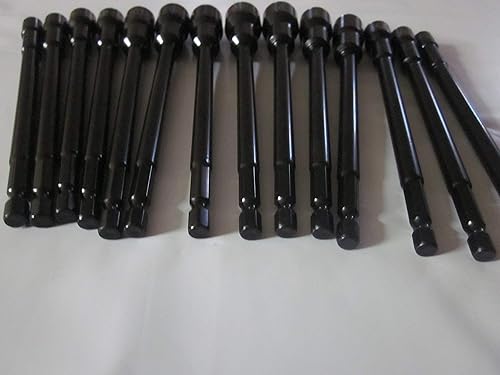 Miniatura 2 de Juego de tuercas magnéticas SAE métricas de 6 pulgadas, listas para impactos, juego de tuercas magnéticas con grabado láser, 0.276 in, 0.315 in,