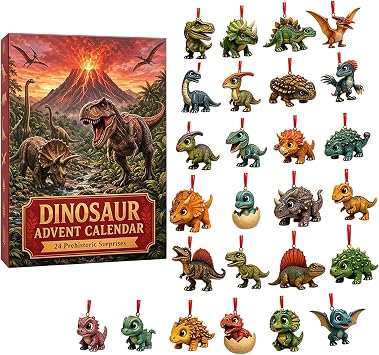 Dinosaur Advent Calendar 2026, 24-Day Christmas Countdown Set #a