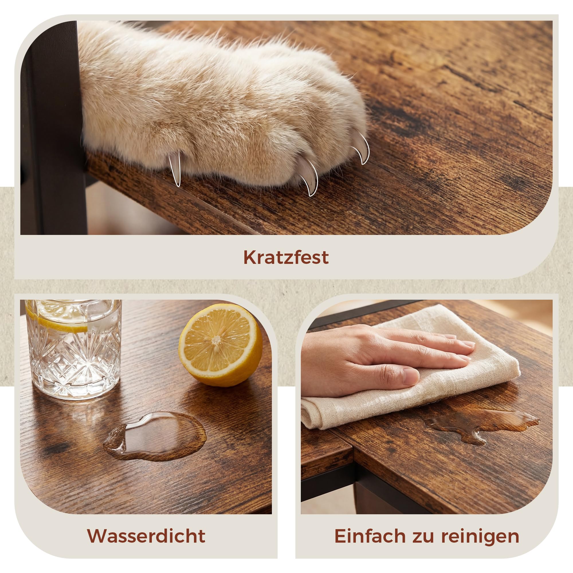 IRONCK Bücherregal, 6-stöckiges L-förmiges Eckbuchregal mit verstellbaren Füßen, Industrielles Eckregal für Wohnzimmer, Schlafzimmer, Home Office, Rustik Braun, 80×80×167cm
