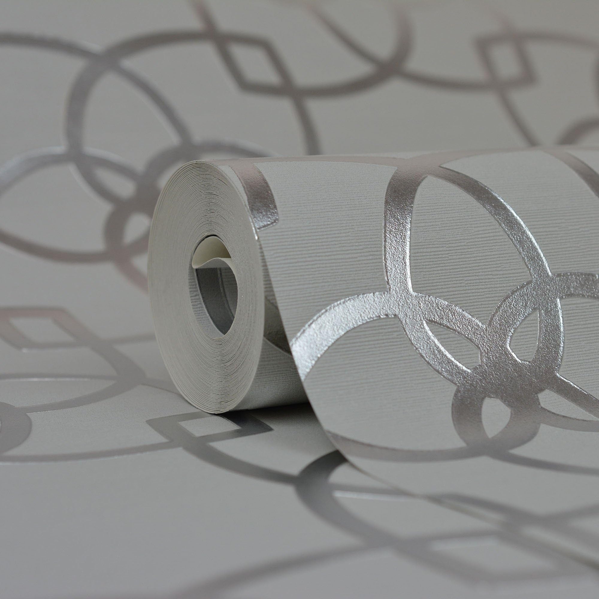 Muriva Precious Silks Marrakesh Wallpaper Silver, Grey (701369)