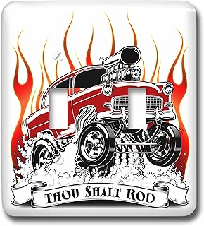 3dRose lsp_243286_2 Live to Rod, Popping Wheelies and Blowing Flames Toggle Switch, Mixed