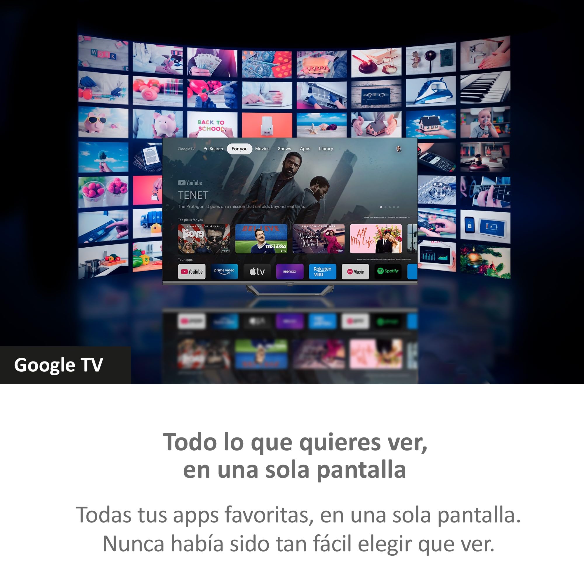 Haier QLED 4K UHD H32S80EFX 32'' Smart TV, Google TV, Dolby Audio, HDR 10, Telecomando Smart, Google Assistant, Bluetooth 5.1, Gaming 120Hz, USB 2.0, DBX TV, HDMI 2.1 x 4