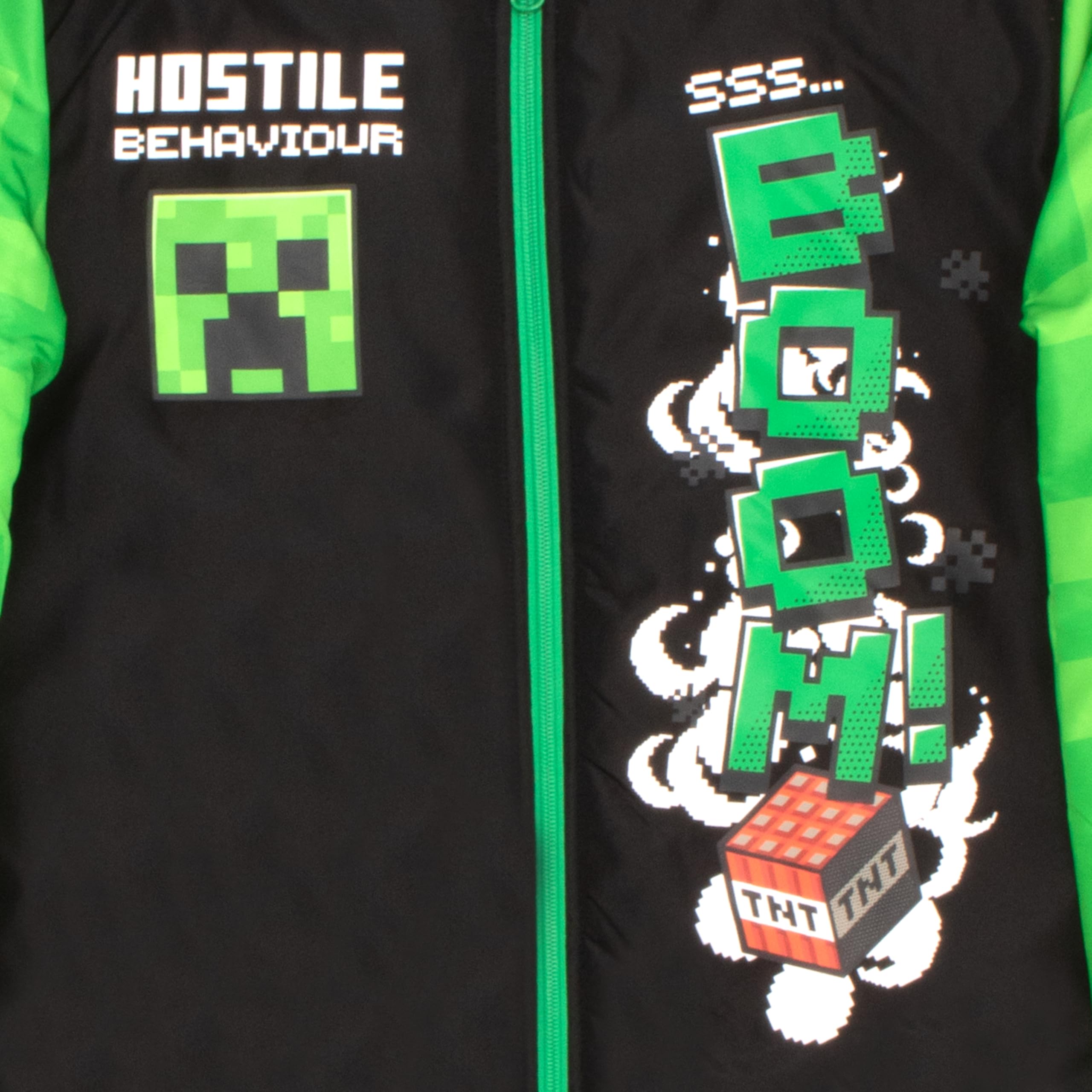 Minecraft Jungen Bomber Jacket Varsity Jacke