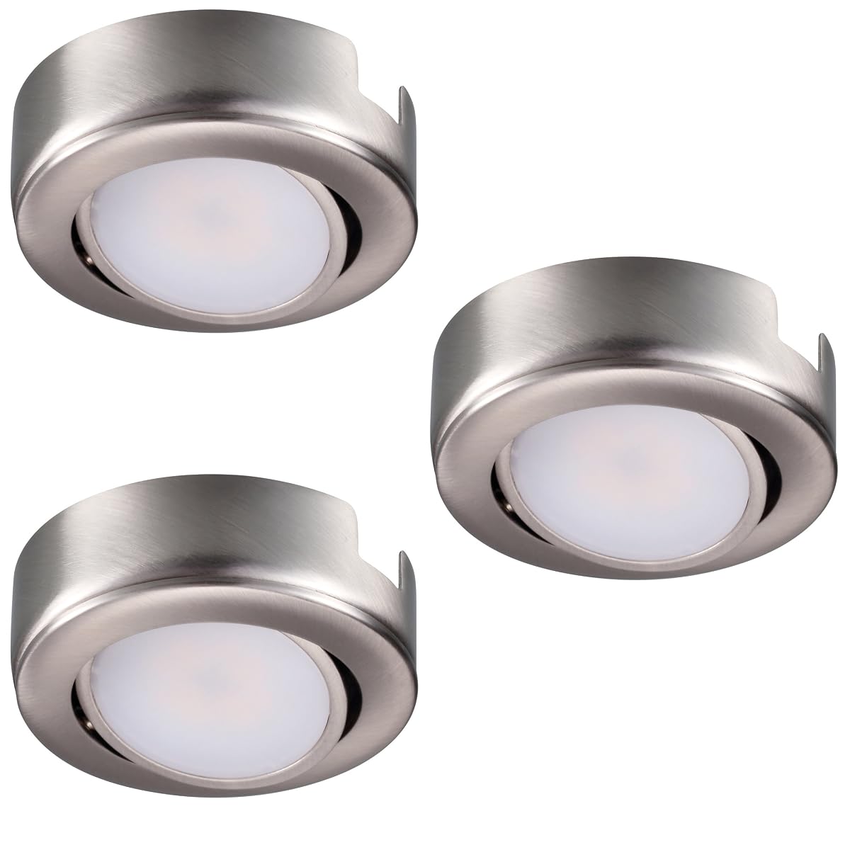 Getinlight Swivel Led Puck Light Kit With Etl List, Recessed Or Surface Mount