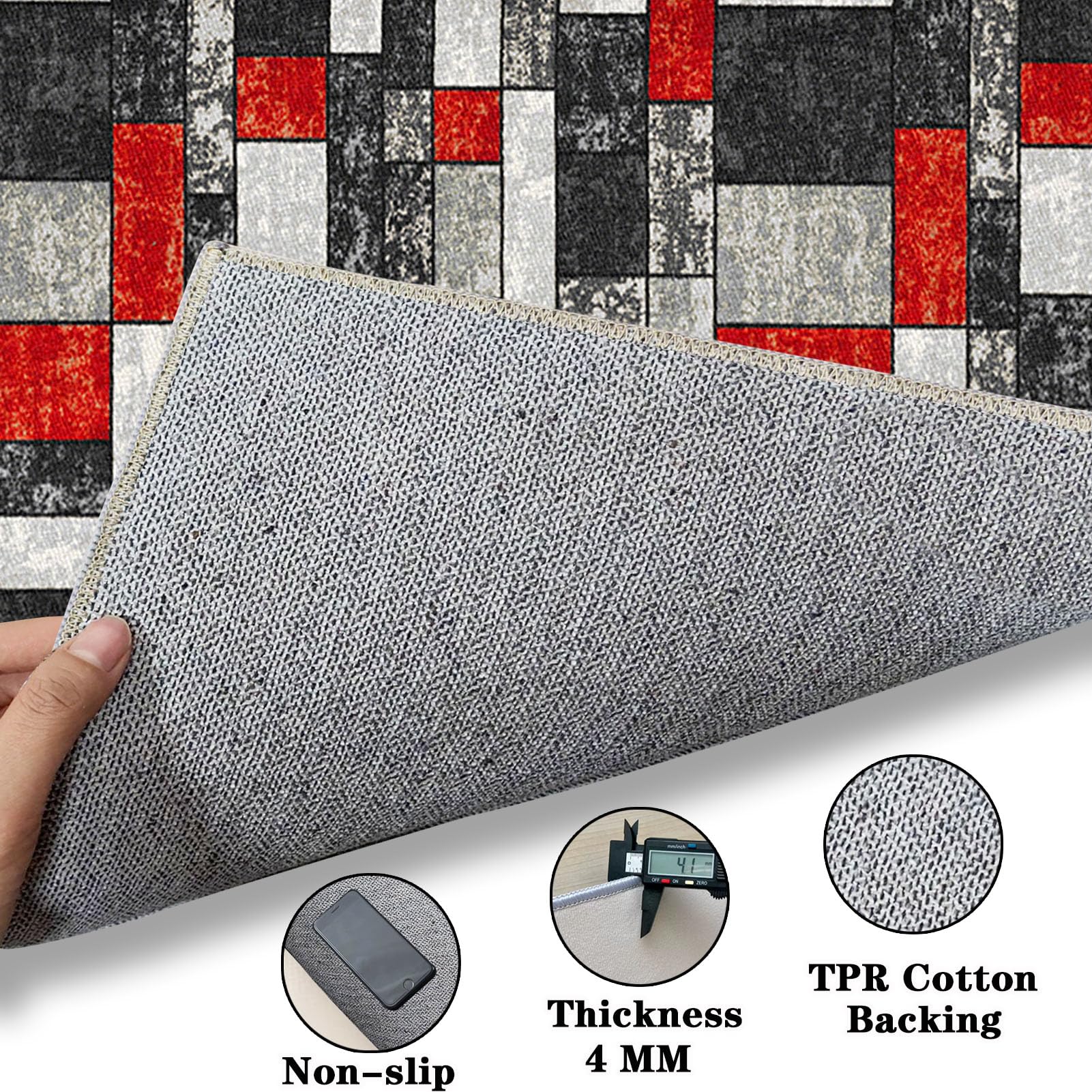 70 x 100 cm Heavy Duty Office Chair Mat for Carpeted Floor Computer Gaming Desk Chair Mat for Carpet Hard Floor Protector Mat for Rolling Chair Carpet Protector Chair Mat Floor Mat for Office Chair - Image 5