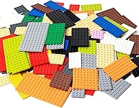 Mannidoo 110-Piece Lego Compatible Building Baseplates - 11 Sizes, 12 Colors Small Plates for MOC Creations